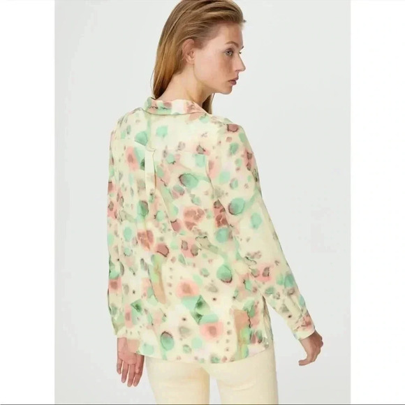 ARITZIA WILFRED FREE Briona Tie Dye Button Down Blouse Sz M - Picture 3 of 11